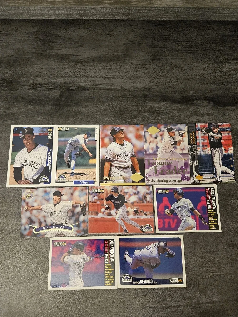 Colorado Rockies Vintage 90s Baseball Card Lot & Patch